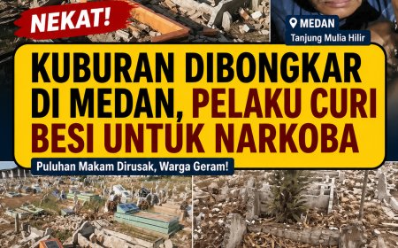 Kuburan Dibongkar di Medan, Pelaku Curi Besi untuk Narkoba